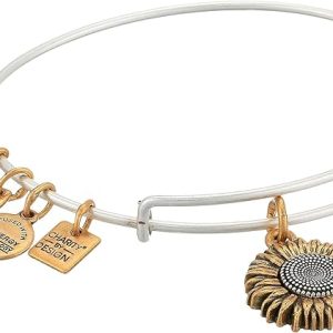 Alex and Ani Tokens Expandable Bangle for Women, Life's Token Charms, Made in the USA, 2 to 3.5 in
